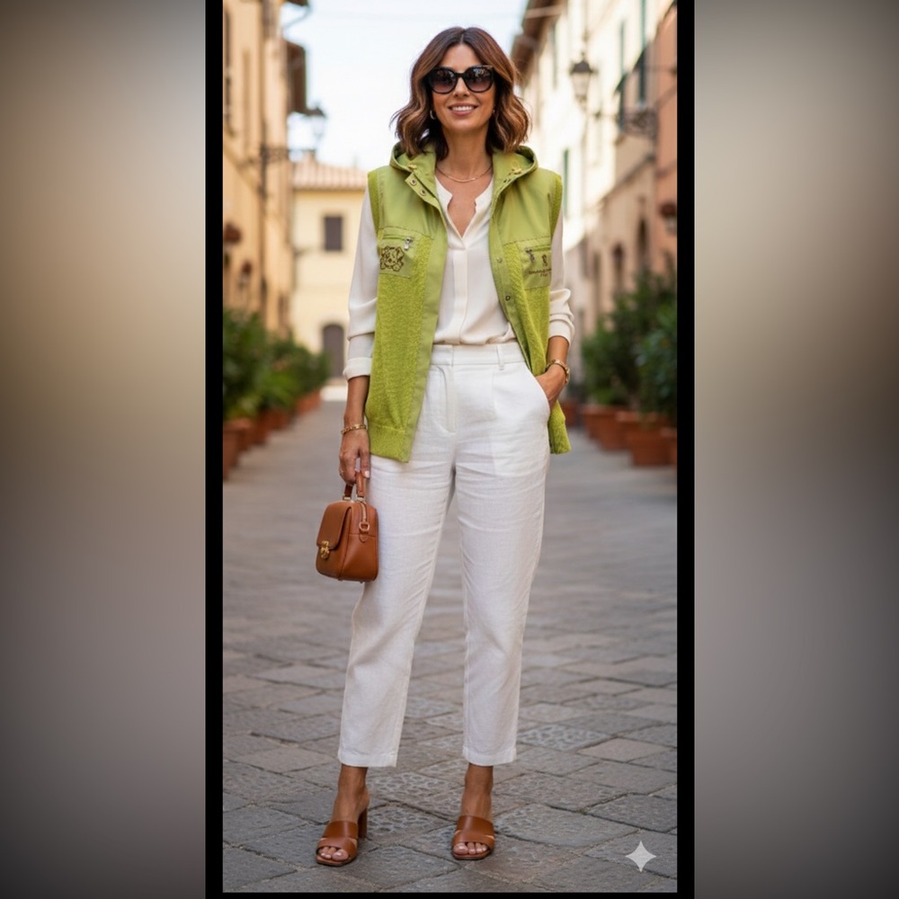 ROBERTA di CAMERINO Women Sweater Vest Zipper Hoodie Logo ITALY money